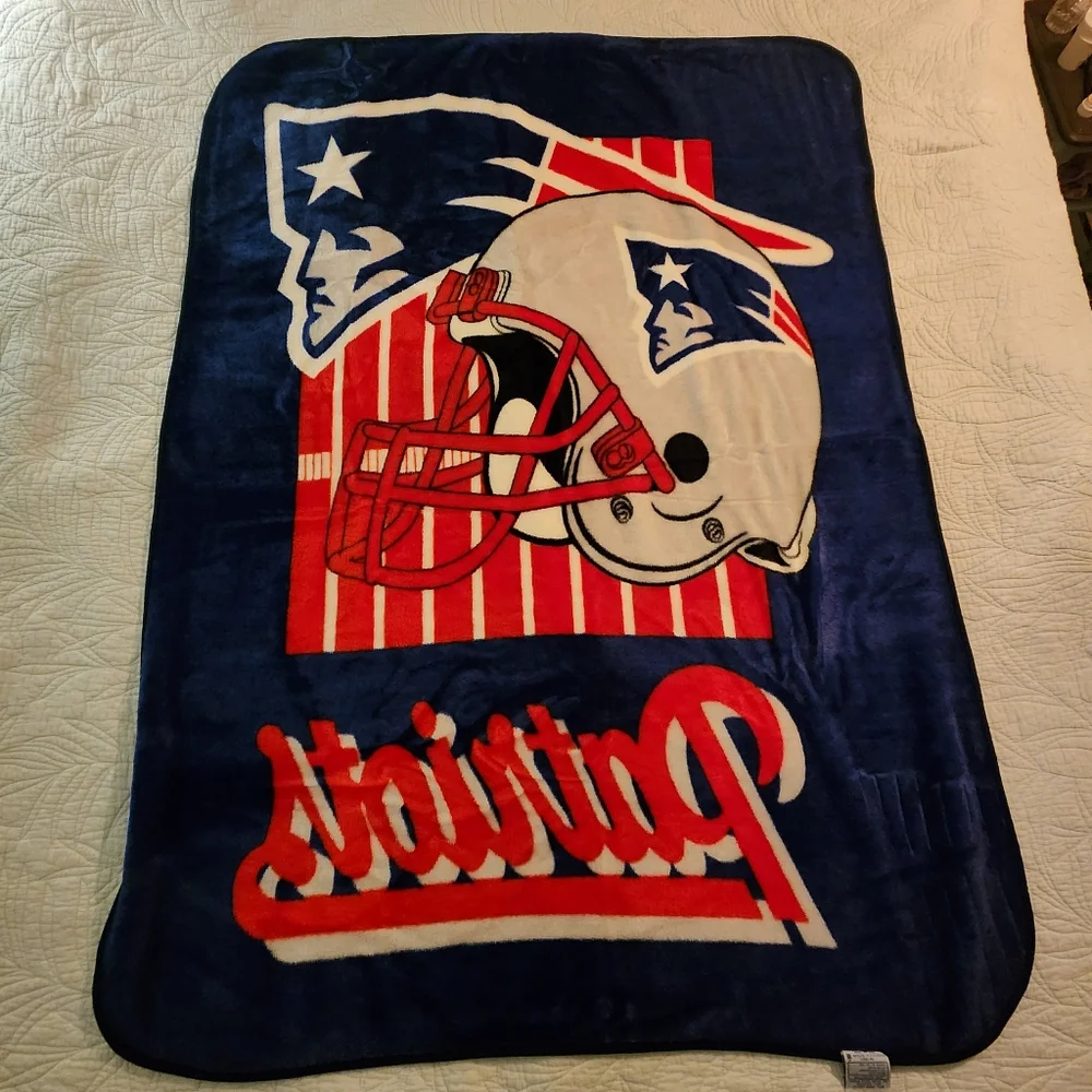 Vintage New England Patriots Pats Throw Blanket By The Northwest‎ Co. Team NFL